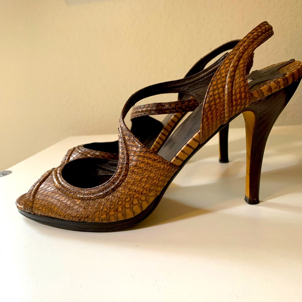 Max Studio Python Slingback Heels 🤎 *Limited Edition*
